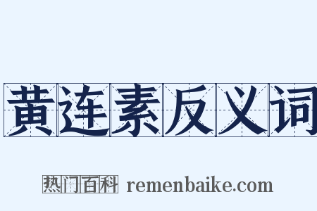 黄连素反义词是什么意思的图片